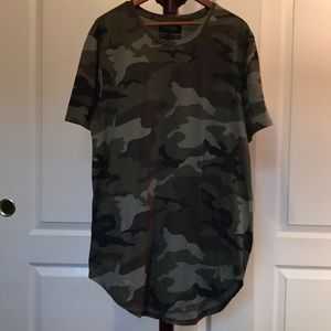 Mens Pacsun long-fit distressed shirt